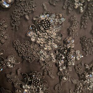 Mark Heister Vintage Sleeveless Hand-Beaded Black Top - Size Medium